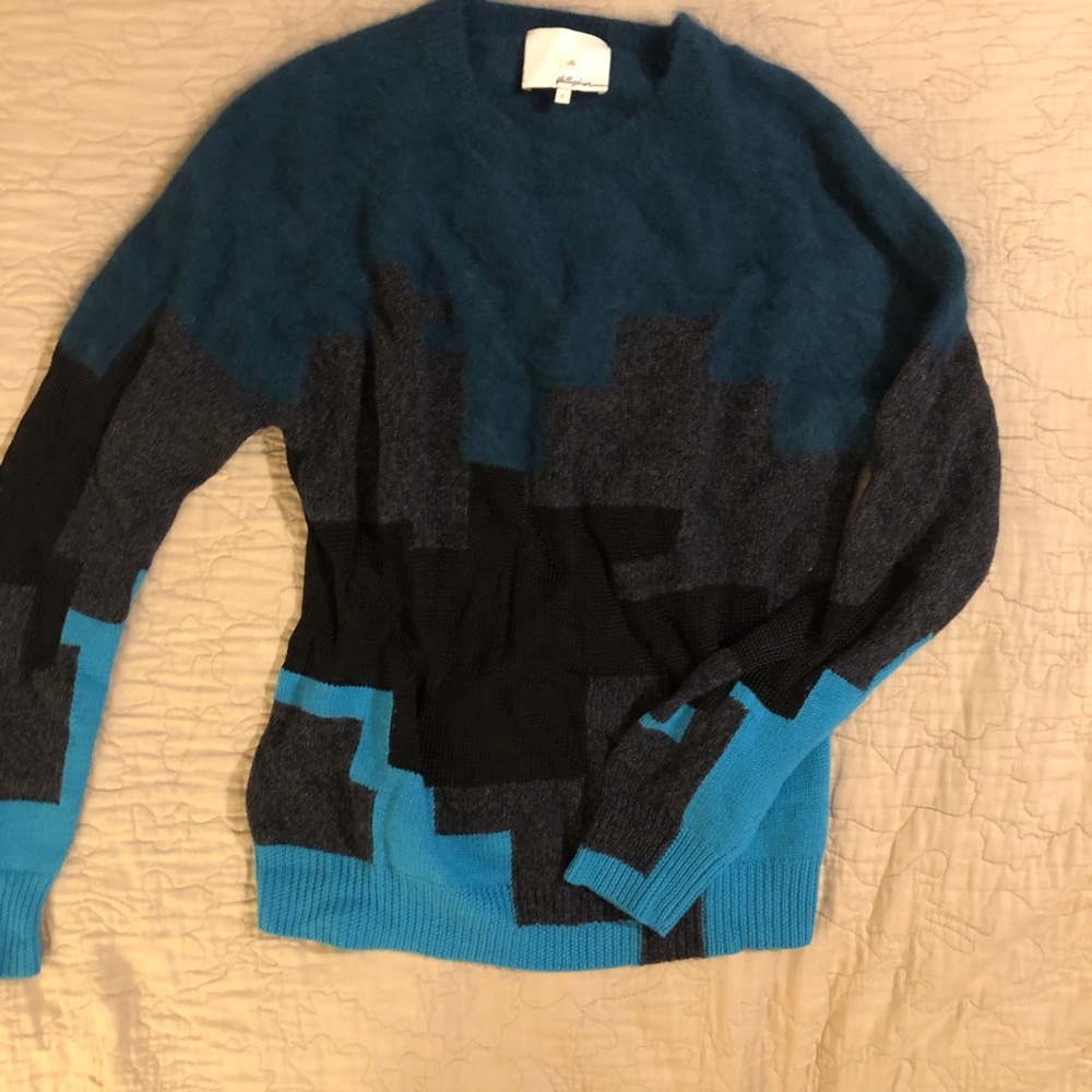 CASHMERE Phillip Lim multi material knit cashmere sweater - Picture 15 of 15